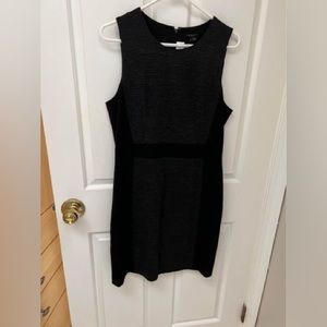 Theory Taline Persuade in Charcoal Colorblock Sheath Dress Size 12 NWT